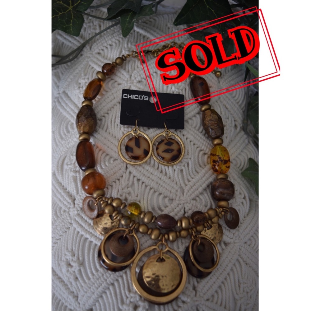 Chico's Necklace & Earings Set